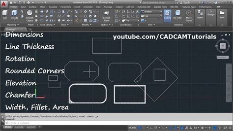 rectangle command in autocad