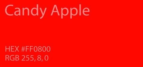 red candy color code