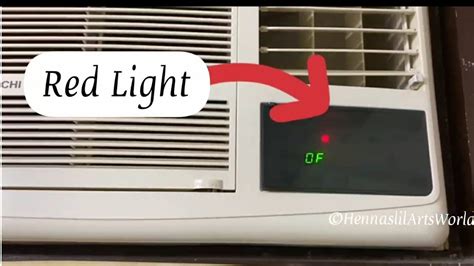 red light indicator in hitachi split ac