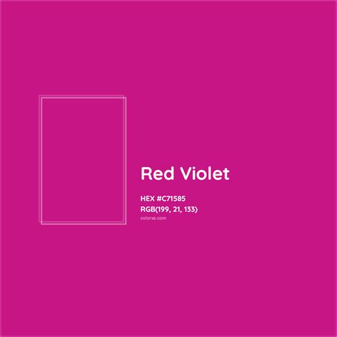 red violet number code