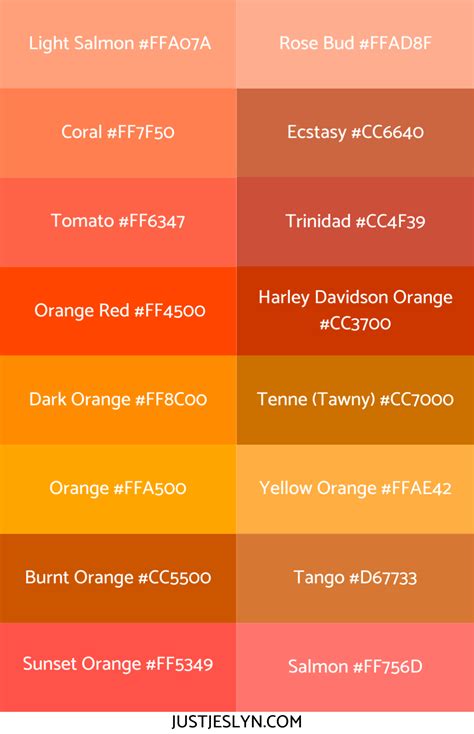 reddish orange hex code