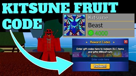 redeem code roblox blox fruit kitsune