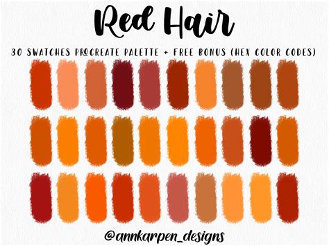 redhead hex code