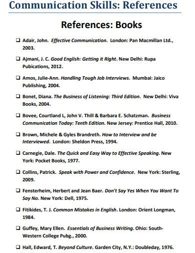 references meaning and examples