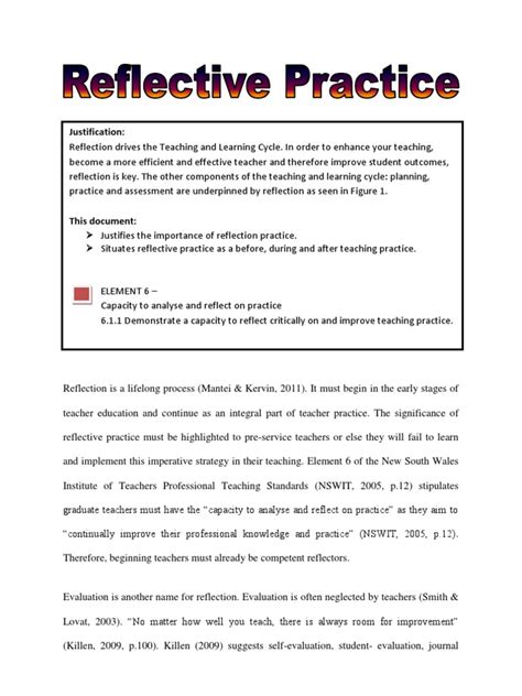 reflective practice examples nmc