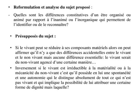 reformulation du sujet dissertation