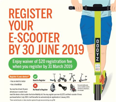 registration of scooter