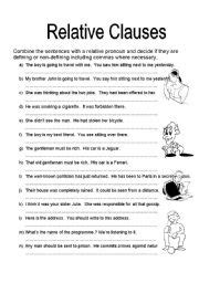 relative clauses exercises cae