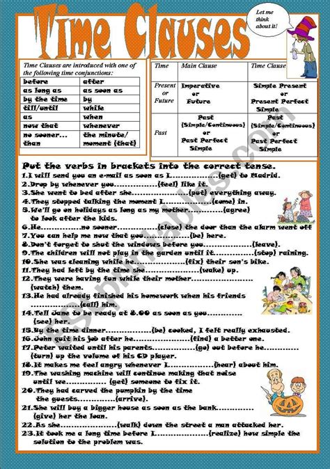 relative clauses of time exercises pdf
