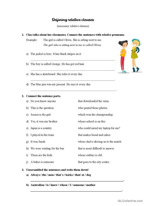 relative clauses pre intermediate exercises pdf