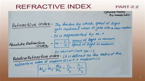 relative refractive index definition class 9