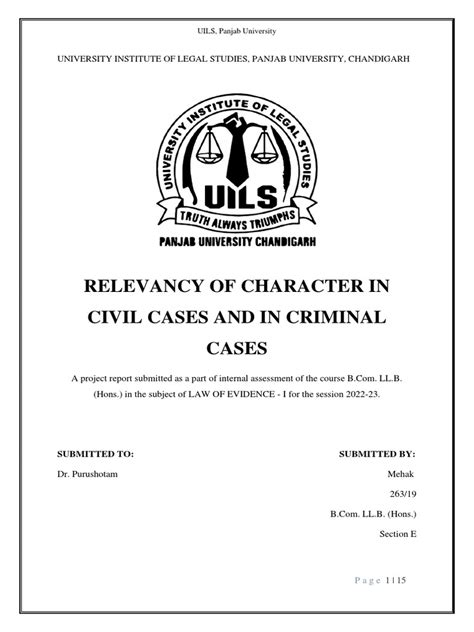 relevancy of character evidence in civil and criminal cases