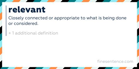 relevant meaning in english
