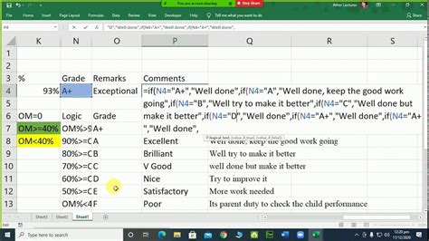remarks formula in excel 2022