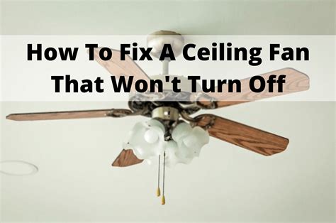 remote control fan won't turn off