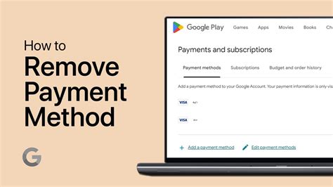 remove a payment method from google pay