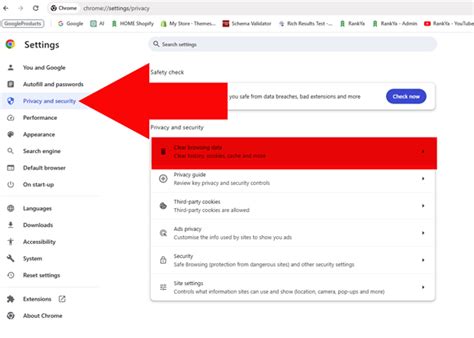 remove all data from google chrome