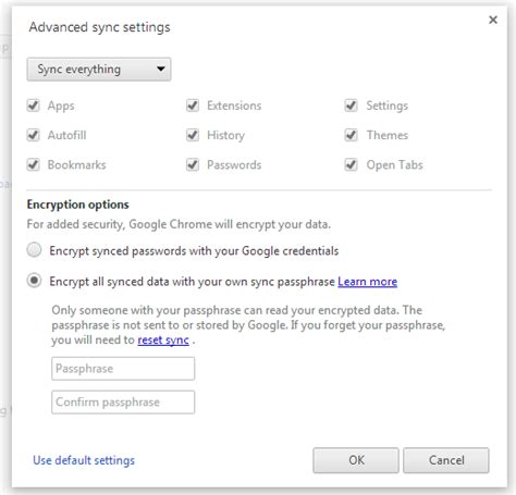 remove all synced data from chrome