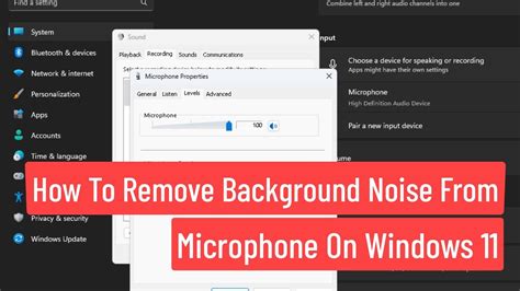 remove background noise from microphone windows 11