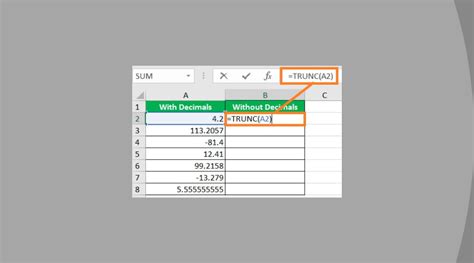 remove decimal point in excel