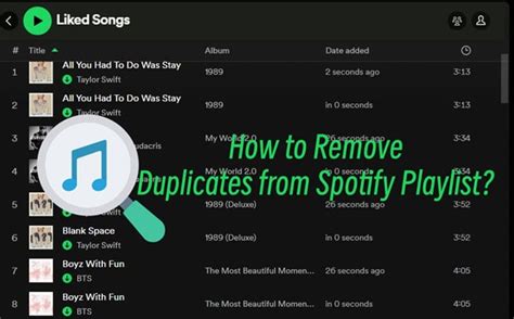 remove duplicate spotify songs