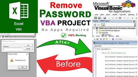 remove excel macro password online