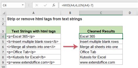 remove html code from word document