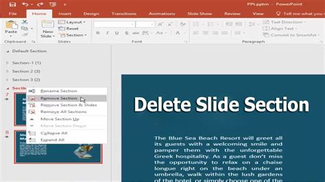 remove pages from powerpoint