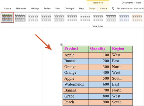 remove shading from table cells in word