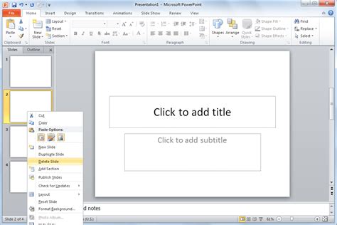 remove template slides from powerpoint