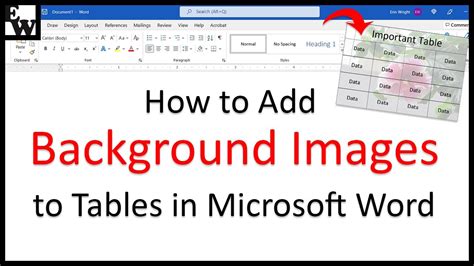 remove white background from text in word table