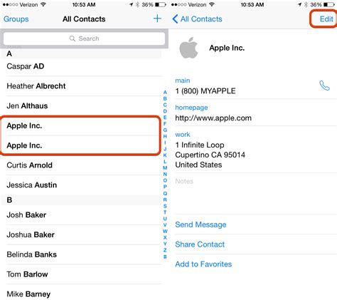 removing duplicates from iphone contacts