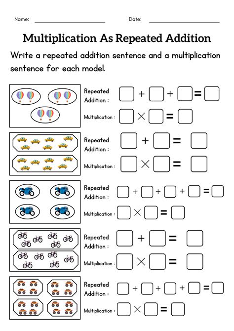 repeated addition grade 2 example