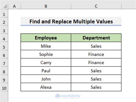 replace multiple values in excel vba