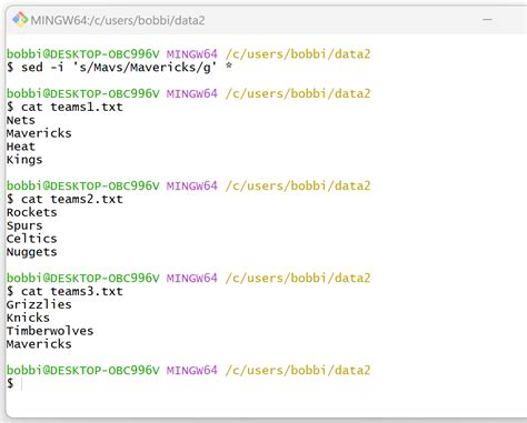 replace text in multiple files linux