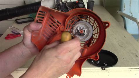 replacing starter rope on stihl blower