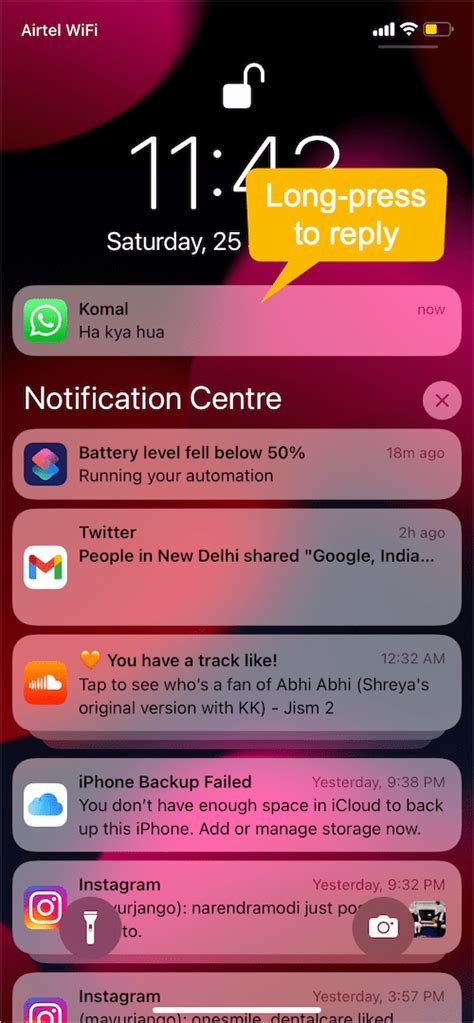 Reply from Notification