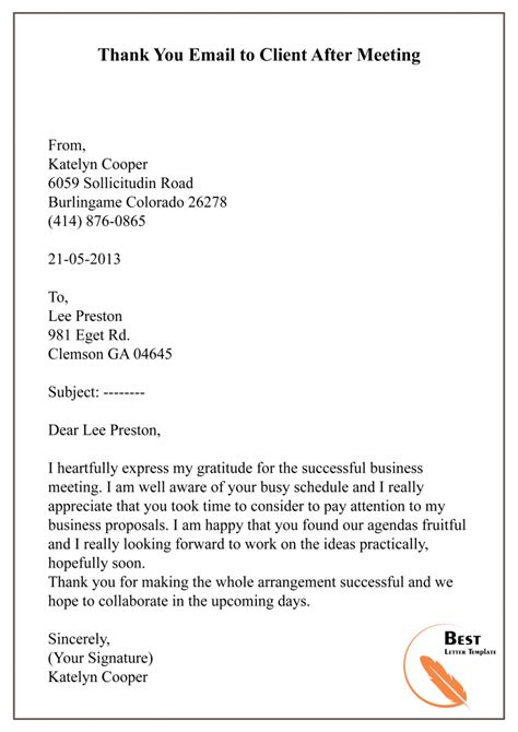reply to thank you email from client template