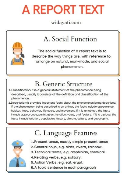 report text social function generic structure language feature