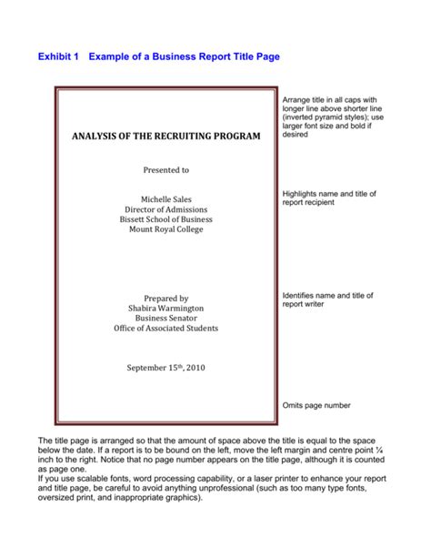 report title examples