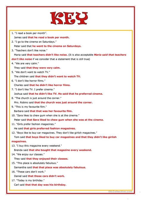reported speech examples with answers pdf class 9