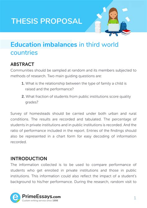 research proposal thesis statement example