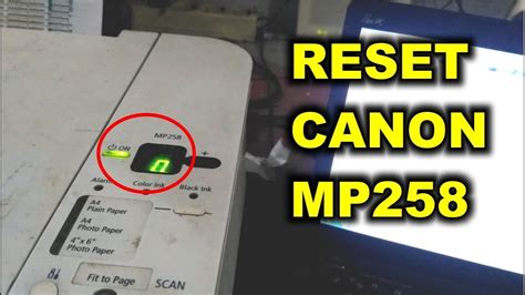 reset printer canon mp258