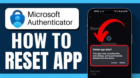 resetting microsoft authenticator app