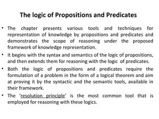 resolution in predicate logic in artificial intelligence ppt