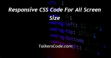 responsive css code for all screen size bootstrap