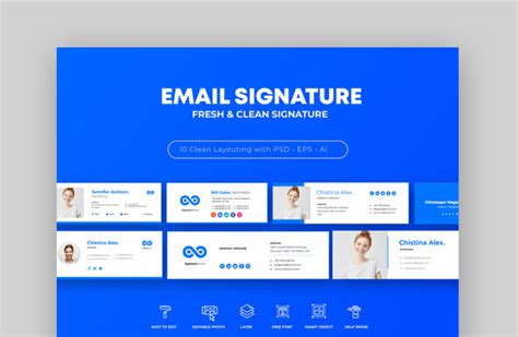 responsive html email signature template free