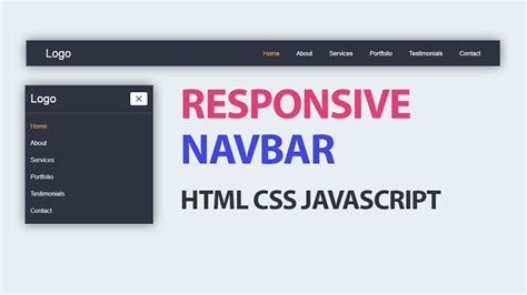 responsive navbar html css js codepen