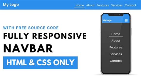 responsive navbar html css source code