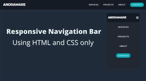 responsive navbar using html and css codepen